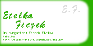 etelka ficzek business card